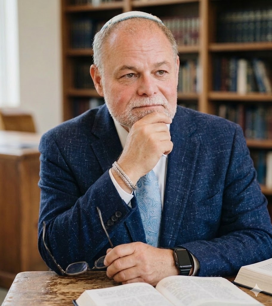 Rabbi David studying
